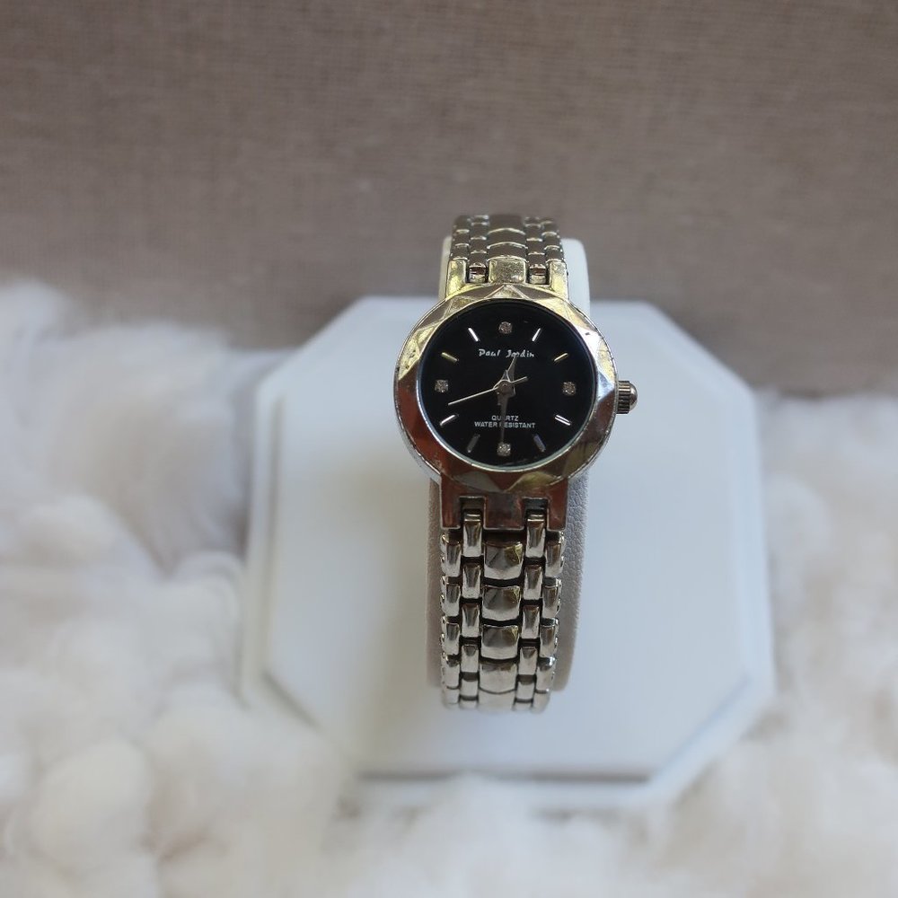 Vintage Paul Jardin quartz watch Silver Tone Stainless Steel Water Resistant